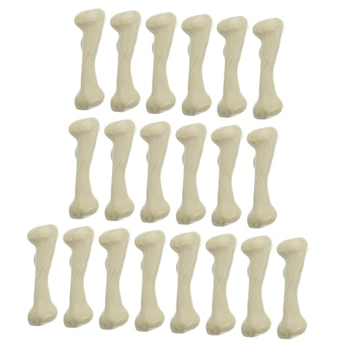 Warmhm Halloween-partyzubehör – 20 Mini-Skelette Skelett-bodendekoration Miniatur-totenköpfe Weiße Kunststoff-Requisiten von Warmhm