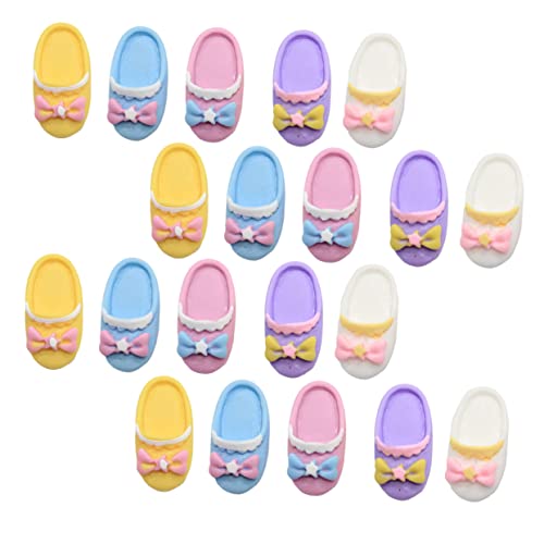 Warmhm 20 Stück Puppenhaus Hausschuhe Mini-Slipper Selber Machen Mini-hausmodelle Mini-schmuckmodell Mini-Pantoffel- Dekorative Miniatur Mikrolandschaftsverzierung Harz von Warmhm