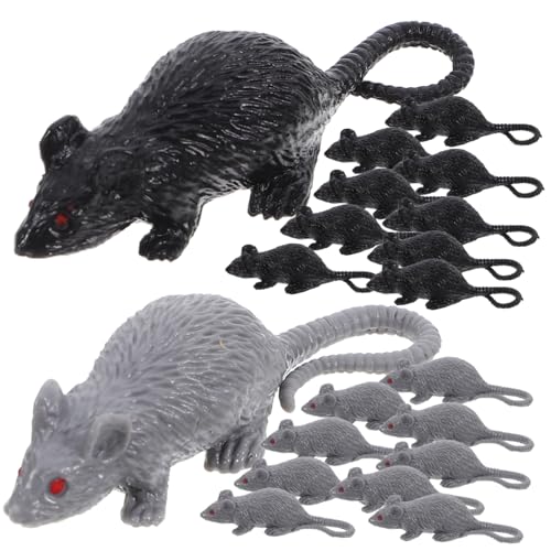Warmhm 20 Stück Realistischer Mausstreich Klein Drinnen Winzig Fälschung Gefälscht Mini Ratte Halloween- Für Realistisches Mausspielzeug Gruselig Figur PVC Warmhm 20 Stück Realistischer Mausstreich Klein Drinnen Winzig Fälschung Gefälscht Mini Ratte Halloween- Für Realistisches Mausspielzeug Gruselig Figur PVC von Warmhm