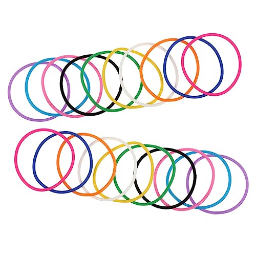 Warmhm 20 Stück Silikonarmband Armband-anhänger Gummiband Am Handgelenk Handgelenksbänder Armreifen Für Mädchen Sport Reiz Farbige Armbänder Klein Elastisch Kieselgel von Warmhm