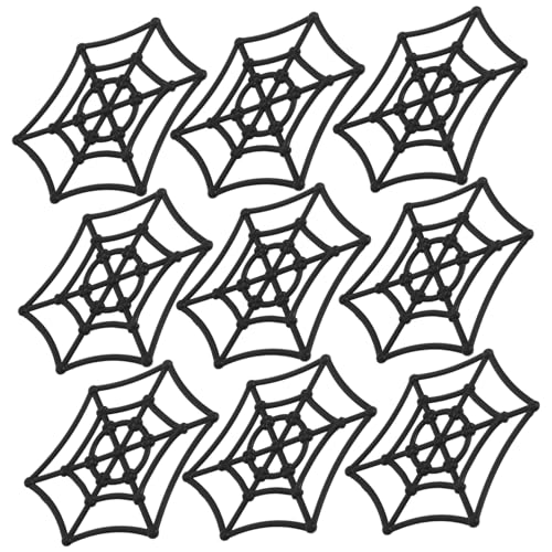 Warmhm 20 Stück Spinnennetze Spinnennetz Fensterecken Kostüm Mini Halloween Dekoration Fidget Animierte Halloween Spinnennetz Dekorationen Raupe Plüsch Gruselig von Warmhm