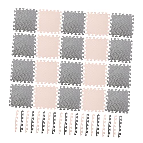 Warmhm 20 Stück Teiliges Krabbelmatten für Junge Mädchen Interlocking Schaumstoffmatten rutschfest Schadstofffrei Bodenmatte für Kinderzimmer Verschiedene Erhältlich von Warmhm