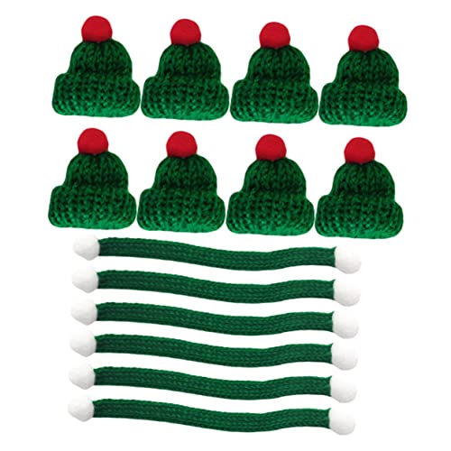 Warmhm 20 Stück Teiliges Mini Weihnachtsmützen und Schals Gestrickte Puppen Hüte aus Wollgarn Grüne Mütze mit Bommel Grüne Strickschals Festliche DIY Dekoration für Weihnachten Warmhm 20 Stück Teiliges Mini Weihnachtsmützen und Schals Gestrickte Puppen Hüte aus Wollgarn Grüne Mütze mit Bommel Grüne Strickschals Festliche DIY Dekoration für Weihnachten von Warmhm