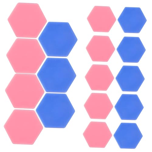 Warmhm 20 Stück Teiliges aus Bunten Schachfiguren Große Hexagon Schachstücke für Brettspiele für Fliegendes Schach Tragbar und Langlebig Perfektes Zubehör für Spieleabende von Warmhm