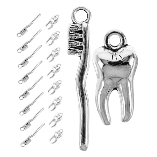 Warmhm 20 Stück Zahn Charm Anhänger für Schmuckherstellung Metall Zahn für Selbstgemacht Halsketten Armbänder und Trendy Anhänger für Frauen für Partys Warmhm 20 Stück Zahn Charm Anhänger für Schmuckherstellung Metall Zahn für Selbstgemacht Halsketten Armbänder und Trendy Anhänger für Frauen für Partys von Warmhm
