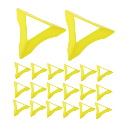 Warmhm 20 Stück Zauberwürfelhalter Puzzle Prisma Cube-Display-Stativ Stand Steht Kunststoff Zauberwürfelständer Dreiecksbasis Ventil Gastank Benzinhahn des Generatorventils Plastik Yellow von Warmhm