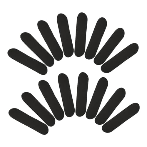 Warmhm 20 Stück rutschfeste Aufkleber Skateboard- Finger-Skateboards Für Fingerspielzeug-Skateboards Fingertip-Skateboard-veranstaltungsort Black Schwamm von Warmhm