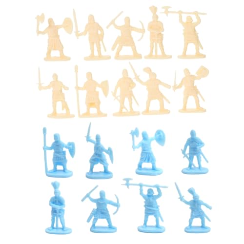 Warmhm 200 Stück Kavallerie-modellspielzeug Mini Spielzeugsoldat Figur Klein Krieger Zahlen Armee Soldaten Jungs Mittelalterliches Plastik von Warmhm