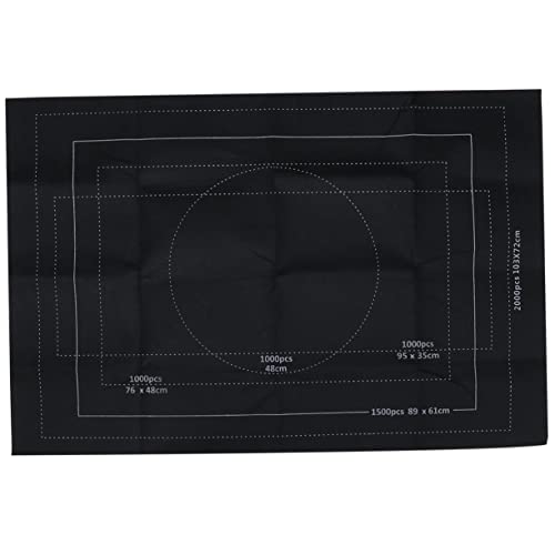 Warmhm 2000 Stück Puzzlematte für Teile Schwarze Puzzlespielmatte aus Vliesstoff mit Fixierbändern und Aufrollbarem Luftrohr für Einfache Aufbewahrung und Sortierung von Puzzles von Warmhm