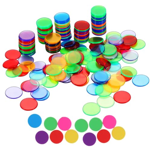 Warmhm 200stücke Plastik Chips Für Junge Mädchen Bunte Spielmarken Für Bingo Lernspiele Belohnungen Farbige Zähler Für Kreative Unterhaltung Und Mathe-übungen von Warmhm