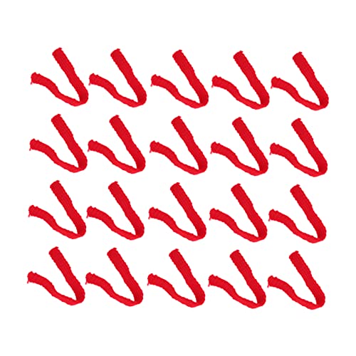 Warmhm 20Stücke Kreative Mini Schals Gestreift Figürchen Schals Für Festliche Partydekorationen Und Bastelprojekte Wollschals Mit Pompons von Warmhm
