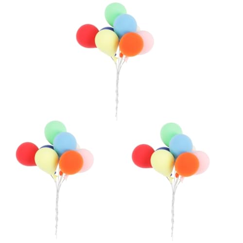Warmhm Kuchendekoration 24 Stk Mini-Luftballons aus Ton Miniaturspielzeug Mikrolandschaft Tonballons Spielzeuge Weihnachtsdekorationen Mini-Tonballon-Dekor Ballon- Puppenhaus schmücken von Warmhm