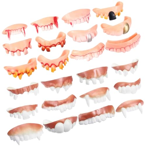 Warmhm 24 Stück Halloween-Zahnersatz Halloween Horror Halloween grusel Halloween-Party-Dekoration Halloween Klamotten Zahnpasta Reißzähne Gummi Kostümzubehör gefälschte Zahnprothesen PVC Warmhm 24 Stück Halloween-Zahnersatz Halloween Horror Halloween grusel Halloween-Party-Dekoration Halloween Klamotten Zahnpasta Reißzähne Gummi Kostümzubehör gefälschte Zahnprothesen PVC von Warmhm