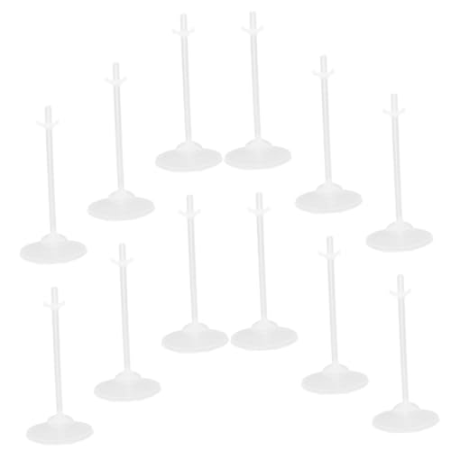 Warmhm 24 Stück Puppe Stehender Clip Transparente Puppenbestände Puppe Unterstützt Stand Mini-puppenständer Gemacht Ständer Für Puppen Puppenständerhalter Puppen Für Mädchen Figur Plastik von Warmhm