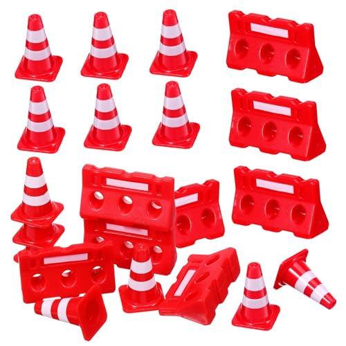 Warmhm 24-teiliges Verkehrszeichen-Set Für Jungen Und Mädchen Verkehrskegel-spielset Mini-straßensperren Sicherheitsspielzeug Für Die Spielzeit von Warmhm