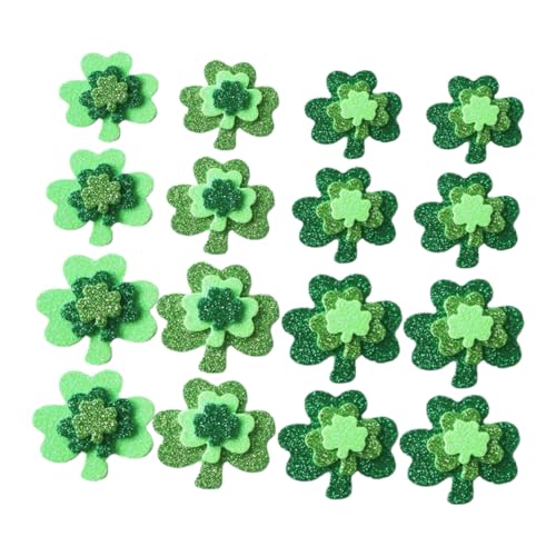 Warmhm 240 Selbstklebende Kleeblatt-Aufkleber Aus EVA – Dekorative Aufkleber Für St Patrick's Day - 3 Packungen à 80 Stück – Perfekt Für Partys Und Kreative Heimdekoration von Warmhm