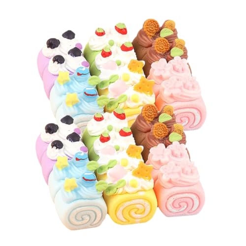 Warmhm 24Stücke Dessert Dekorationen Realistische Fake Kuchen Modelle Mikro Landschafts für Puppenhaus und DIY Projekte Vielseitige Dekoration für Kinderpartys und Sammlungen von Warmhm