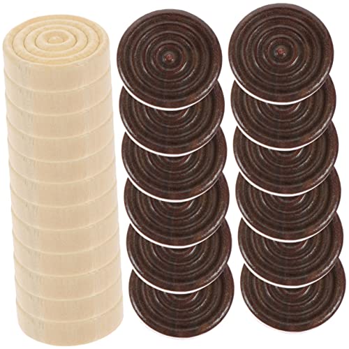 Warmhm 24Stücke Hölzerne Backgammon Schachstücke Brettspielzubehör Holzfarbe Und Je Für Internationale Spiele Und Freizeitaktivitäten Warmhm 24Stücke Hölzerne Backgammon Schachstücke Brettspielzubehör Holzfarbe Und Je Für Internationale Spiele Und Freizeitaktivitäten von Warmhm