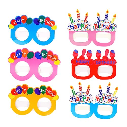 Warmhm 24St Cosplay-Party-Brille Kostüm-Sonnenbrille Geburtstagsparty-Brille Make-up-Brille lustige schnapsgläser lustige brillen Partybrille Geburtstagsbrille Karikatur Papiergläser Baby von Warmhm