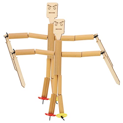 Warmhm 2Sätze Bambus Puppen DIY Handgemachte Puppenspiel Kits Für Stärkung Der Feinmotorik Und Wettbewerbsfähigkeit Robustes Bambusmaterial Für Langlebigen Spielspaß von Warmhm