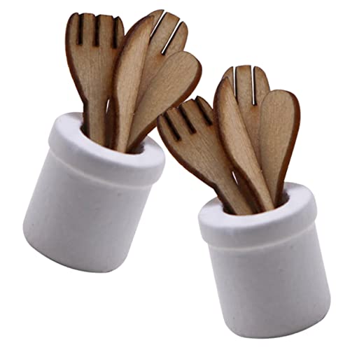 Warmhm 2Sätze Zubehör für Puppenhaus Teiliges Holzspielzeug für Dekorieren von Mini Häusern Kreatives Rollenspiel für Jungen für Verschiedene von Warmhm