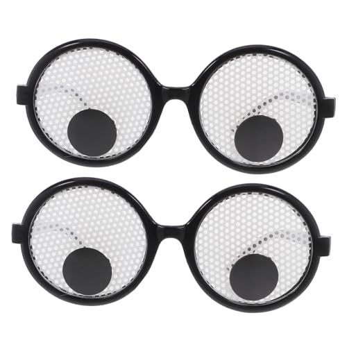 Warmhm 2Stücke Googly mit Drehbaren Augen Lustige Sonnenbrille für Erwachsene Kostüm Requisite für Halloween Karneval Party Fotografie von Warmhm