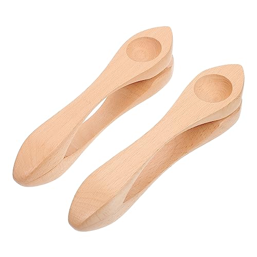 Warmhm 2Stücke Holz Musical Löffel für Schlaginstrumente für Kindergarten für Rhythmus und Musikalität aus Hochwertigem Langlebigem Holz Gefertigt von Warmhm