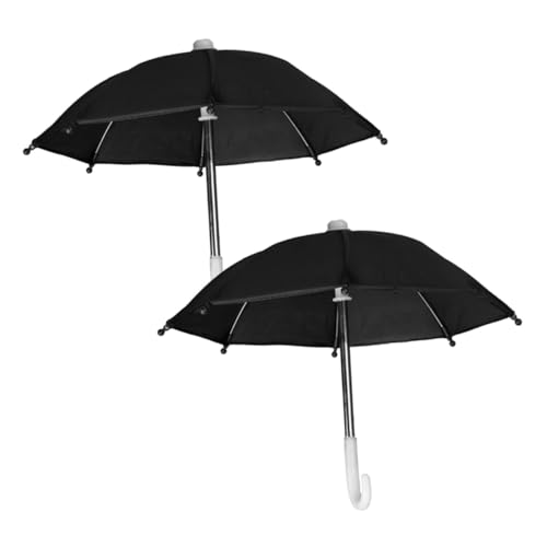 Warmhm 2Stücke Mini Puppen Regenschirm Puppenhaus Zubehör Realistisch Und Mini Dekoration Leicht Und Kompakt Für Kreative Spielwelten von Warmhm
