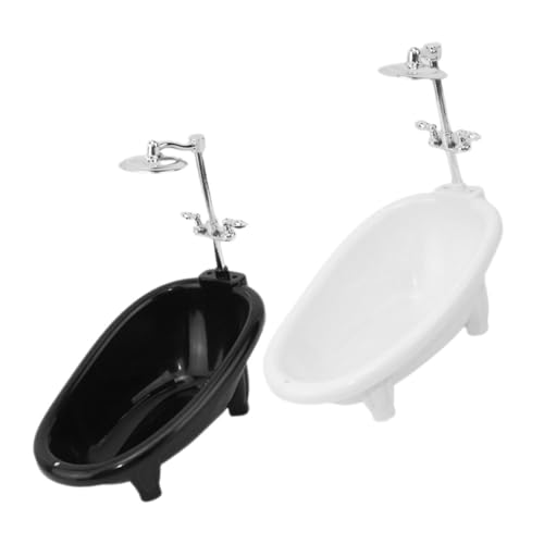 Warmhm 2er Set Badezimmerzubehör Puppe Badewanne Mini Babybadwanne Lustige Badezimmeraccessoires Plastik von Warmhm
