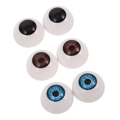 Warmhm 3 Paar Puppenaugen Kleine Augäpfel Stofftiere DIY Augenzubehör Künstliche Augäpfel Stofftieraugen Zum Häkeln Augen Für Häkeltiere Häkeltieraugen Aus Kunststoff von Warmhm