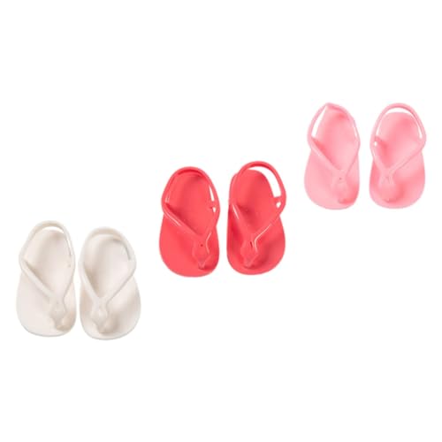 Warmhm 3 Paare Puppensandalen für Sommerliche Sandalen für Kreative Spielideen mit Puppen Dekorative Schuhezubehör Warmhm 3 Paare Puppensandalen für Sommerliche Sandalen für Kreative Spielideen mit Puppen Dekorative Schuhezubehör von Warmhm
