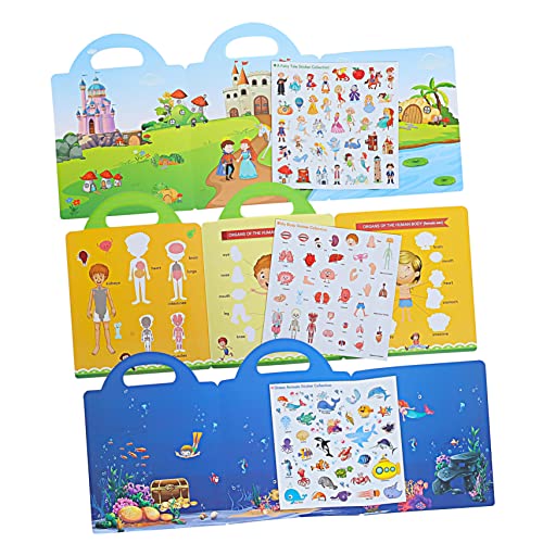 Warmhm 3 Sätze DIY Aufkleberbuch für Spaßaufkleber für Vorschulkinder mit Kreativen Szenen Körper Märchenprinzessin Wiederverwendbares Pädagogisches Stickerbuch für Jahre Warmhm 3 Sätze DIY Aufkleberbuch für Spaßaufkleber für Vorschulkinder mit Kreativen Szenen Körper Märchenprinzessin Wiederverwendbares Pädagogisches Stickerbuch für Jahre von Warmhm