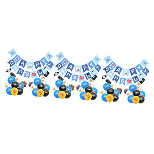 Warmhm 3 Sätze Vatertag Partyschmuck Fotogeschenke Vater Geschenk Für Papa Ballons Flaggen Dekor Partybevorzugung Partyzubehör Aluminiumfolie Partybedarf Ornament Banner schmücken Papier von Warmhm