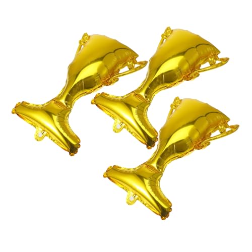 Warmhm 3 Stück Abschluss Dekoration Grad Film Folienballon umwerben geformt Ö Trophäe goldene ballons Partyballon Spiele-Party-Dekoration Abschlussfeier-Layout-Requisite Aluminiumfolie von Warmhm