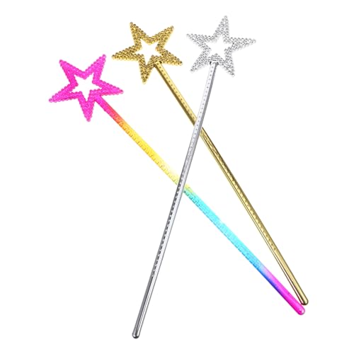 Warmhm 3 Stück Engel Zauberstab Fairy Wand ' Party Favours geschenketueten Party Sachen für Stöcke funkeln Sternenstäbe Feenstäbe für Mädchen Plastik von Warmhm