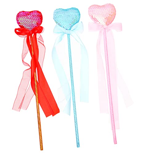 Warmhm 3 Stück Feenstäbe mit Glitzer für Party Deko und Fotorequisiten für Prinzessinnen und Cosplay Events Warmhm 3 Stück Feenstäbe mit Glitzer für Party Deko und Fotorequisiten für Prinzessinnen und Cosplay Events von Warmhm