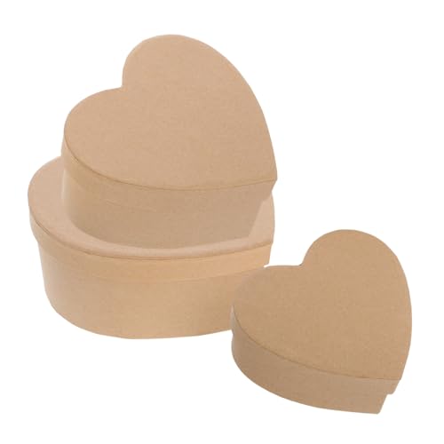 Warmhm 3 Stück Liebe Aufbewahrungsbox Valentine Behandeln Boxen Schokoladenschachteln Leer Schachteln Aus Pappmaché Herzförmige Blumenkästen Körbe Aus Pappmaché Herz-Boxen Khaki Karton Warmhm 3 Stück Liebe Aufbewahrungsbox Valentine Behandeln Boxen Schokoladenschachteln Leer Schachteln Aus Pappmaché Herzförmige Blumenkästen Körbe Aus Pappmaché Herz-Boxen Khaki Karton von Warmhm