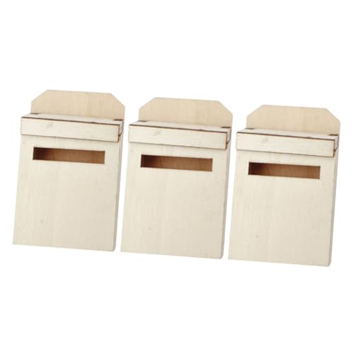 Warmhm 3 Stück Mini-Briefkasten Mini Briefkasten Post Center Mini-Mailbox-Modell winzig holzspielzeug Schreibtisch Dekoration Miniatursachen Briefkasten hölzern Beige Warmhm 3 Stück Mini-Briefkasten Mini Briefkasten Post Center Mini-Mailbox-Modell winzig holzspielzeug Schreibtisch Dekoration Miniatursachen Briefkasten hölzern Beige von Warmhm