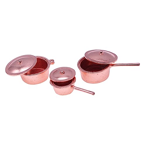 Warmhm 3 Stück Nachahmungstopf Kinderspielzeug Mini Küche Mini Kochgeschirr Fröhliche Mini Herde Mini Herde Küche Mini Herde Mini Kochgeschirr Spiel Miniatur Töpfe Aus von Warmhm
