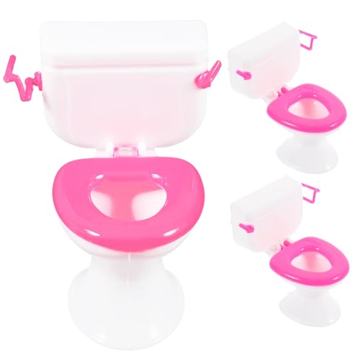 Warmhm 3 Stück Puppenhaus-Toilette Puppenhaus-Tapete Puppenhaus-Badezimmer- Teppich für kinderspielzeug Mini-Puppenhaus- Puppenhauszubehör Plastik Rosa Warmhm 3 Stück Puppenhaus-Toilette Puppenhaus-Tapete Puppenhaus-Badezimmer- Teppich für kinderspielzeug Mini-Puppenhaus- Puppenhauszubehör Plastik Rosa von Warmhm