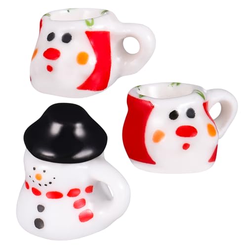 Warmhm 3 Stück Teiliges Mini Tee Set für Weihnachten Kreative Tischdekoration Geschenkidee für Freunde und Familie für Puppenhaus Festliches Accessoire Warmhm 3 Stück Teiliges Mini Tee Set für Weihnachten Kreative Tischdekoration Geschenkidee für Freunde und Familie für Puppenhaus Festliches Accessoire von Warmhm