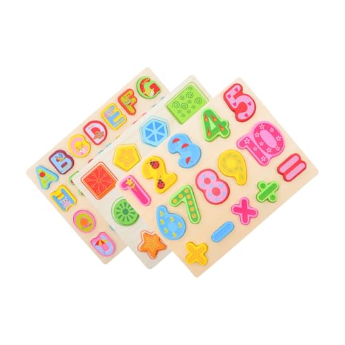Warmhm 3 Stück Teiliges Montessori Holzpuzzle für Kleinkinder Alphabet Zahlen und Formen Sortierbrett Ergonomisch Gestaltete Lernspiele zur Vorschulbildung Motorik Fördernd Geschenkidee Warmhm 3 Stück Teiliges Montessori Holzpuzzle für Kleinkinder Alphabet Zahlen und Formen Sortierbrett Ergonomisch Gestaltete Lernspiele zur Vorschulbildung Motorik Fördernd Geschenkidee von Warmhm