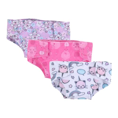 Warmhm 3 Stück Teiliges Puppenunterwäsche für Puppen Waschbare Unterhosen Süßes Puppenzubehör für Rollenspiele für Ergänzung für Puppenkleidung Warmhm 3 Stück Teiliges Puppenunterwäsche für Puppen Waschbare Unterhosen Süßes Puppenzubehör für Rollenspiele für Ergänzung für Puppenkleidung von Warmhm