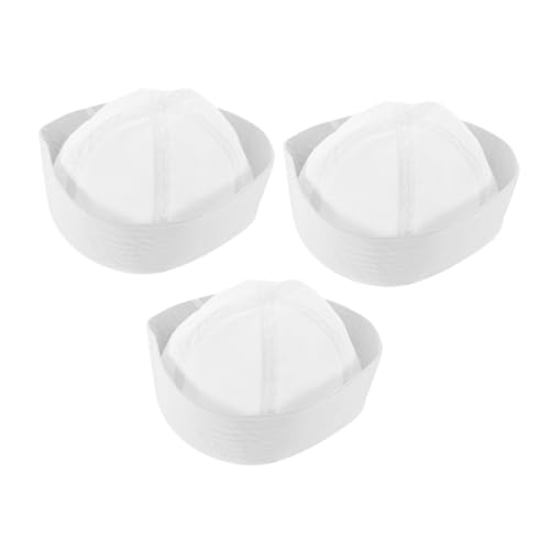 Warmhm 3 Stück Weiße Sailor Hüte für Damen und Herren Atmungsaktive Klassische Kapitänsmützen für Karneval Themenpartys Halloween und Vielseitige Kostüm Anlässe Warmhm 3 Stück Weiße Sailor Hüte für Damen und Herren Atmungsaktive Klassische Kapitänsmützen für Karneval Themenpartys Halloween und Vielseitige Kostüm Anlässe von Warmhm