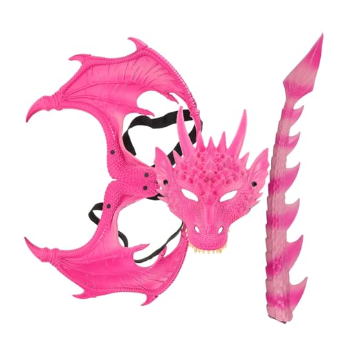 Warmhm 3 Teiliges Halloween Anzug Maske Für Jungen Drachen Anzug Drachen Halloween Kostüm Dinosaurier Cosplay Zubehör Rosiges Polyester Warmhm 3 Teiliges Halloween Anzug Maske Für Jungen Drachen Anzug Drachen Halloween Kostüm Dinosaurier Cosplay Zubehör Rosiges Polyester von Warmhm