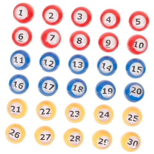 Warmhm 30 Stück Bingo -Ball Bingospiel Verlosung von Bällen Partyspiel Bälle Requisiten Billard Zubehör Zahlenkugeln für die Verlosung Zahlenball Gewinnspielkugeln Spielbälle Plastik Warmhm 30 Stück Bingo -Ball Bingospiel Verlosung von Bällen Partyspiel Bälle Requisiten Billard Zubehör Zahlenkugeln für die Verlosung Zahlenball Gewinnspielkugeln Spielbälle Plastik von Warmhm