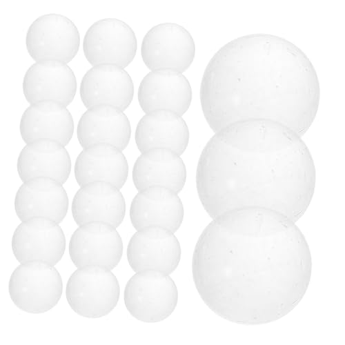 Warmhm 30 Stück Glasperlen Murmeln Glaskugeln Dekokugeln Klare Kugeln Klare Steine ​​Für Vasenfüller Marmorkugel Transparent von Warmhm