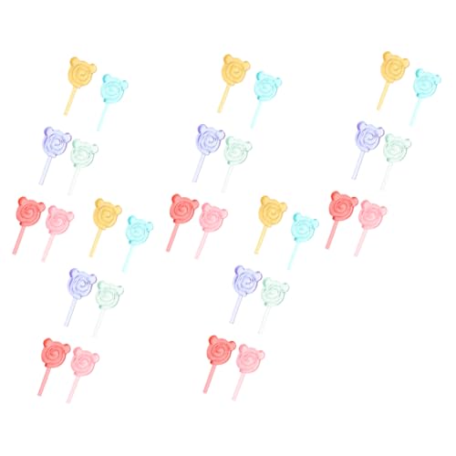 Warmhm 30 Stück Miniaturisierte Lollipops für Puppenhaus Teiliges Farben Realistische Süßigkeiten Dekoration Zubehör für DIY Projekte und von Warmhm