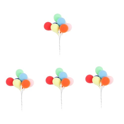 Warmhm 32 Stk Mini-Luftballons aus Ton Gartenlandschaft Ornament Neuheit Ballons Picks Spielzeuge Dekor Puppenhaus-Ballon Miniatur-Luftballons aus Ton Pappbecher schmücken Ornamente von Warmhm