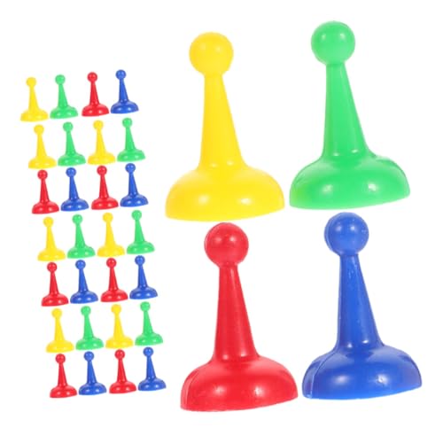 Warmhm 32 Stück Robuste Kunststoff Spielmarkierungen für Brettspiele Vielseitige Tabletop Zubehörteile für Teamspiele und Familienunterhaltung von Warmhm